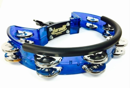 Pandeirola Azul Com Clamp Torelli Tp323az