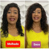 Peruca Wig Cabelo 100% Humano Castanho Escuro 45cm