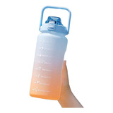 Botella De Agua Motivacional Deporte C/sorbete Degrade 2l