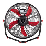 Ventilador De Tambor Hyper Tough 20'', Soporte Sfde-500b3-1 Cantidad De Aspas 5 Color De La Estructura Negro Color De Las Aspas Rojo Diámetro 50 Cm