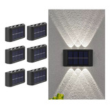 Lámpara De Pared Solar De 6 Led (arriba Y Abajo)