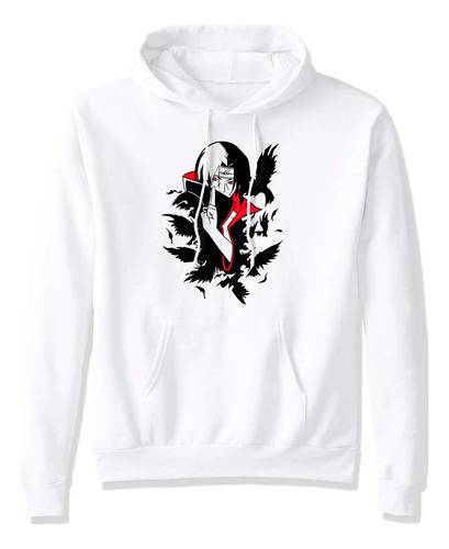 Sudadera Shinobi Naruto Anime Akatsuki Itachi Uchiha Cuervos | Envío gratis