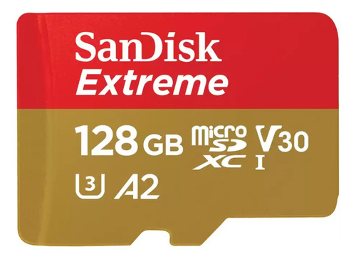 Memoria Micro Sd 128 Gb Sandisk Extreme 190 Mb A2 V30 4k Uhd