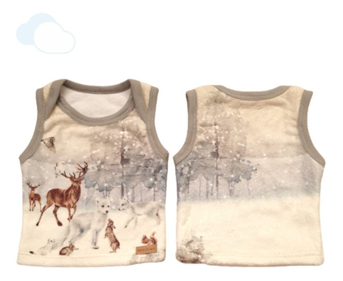 Musculosa Bebes Piel Polar Plush Chaleco Polar Forest