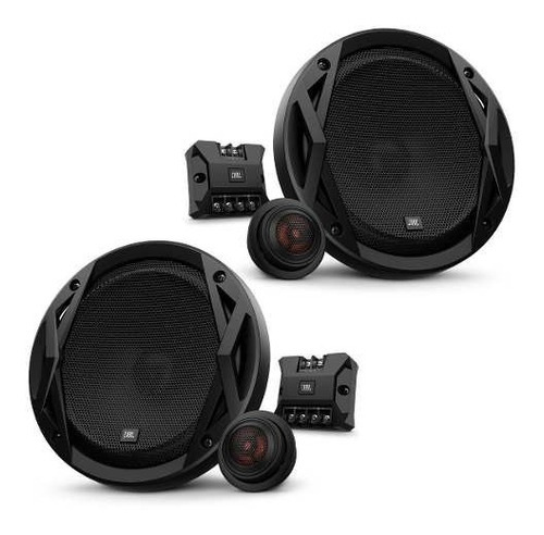 Kit 2 Vias Jbl 6 Pol Club6500  120rms + Crossover + Twetter Cor Preto