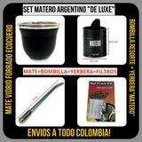 Set Matero Argentino!mate Vidrio+bombil - Kg a $272