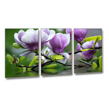 Cuadro Decorativo  Magnolias Moradas Ideal Para Sala 50x90