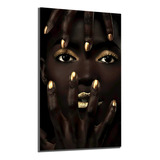 Quadro Tecido Canvas Africana Retrato Da Mulher Tela 60x90