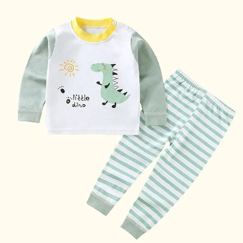 Conjuntos Bebe Nino Algodón Pijamas Blusa Y Pantalón Cómodo | Meses sin interés