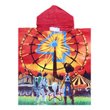 Poncho Toalla C/ Capucha Infantil Dibujo Disney 100% Algodón