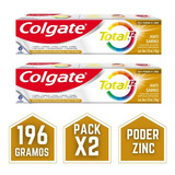 Pasta Dental Colgate Total 12 Anti Sarro 196 Grs Pack X2