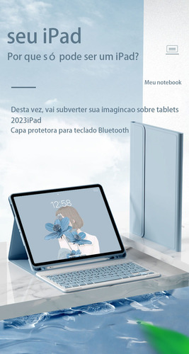 Capa + Teclado Bluetooth + Mouse Para iPad Pro 11 Polegadas