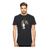  Polera Vegeta Saiyan Gold Dragon Ball Z Anime 