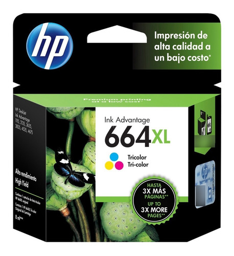 Cartucho Tinta Original Hp 664 Color Xl Somos Mayoristas