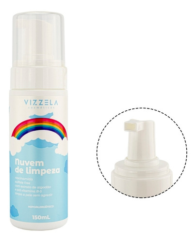 Espuma Facial Nuvem De Limpeza Vizzela 150ml