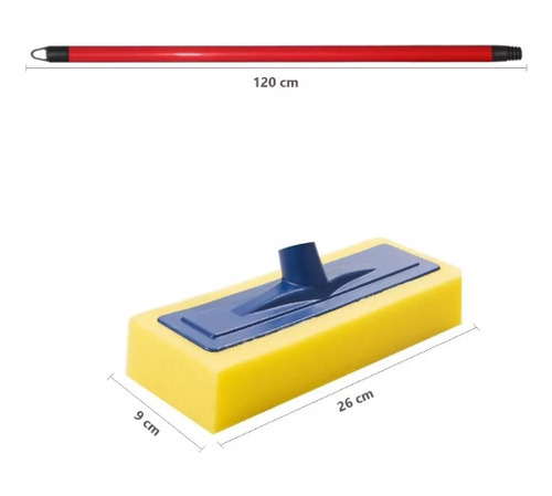 Kit 2 Rodo Passa Cera Espuma Esponja - Reforçado - Com Cabo