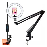 Suporte Articulado High Light Para Mesa Braço De Ringlight