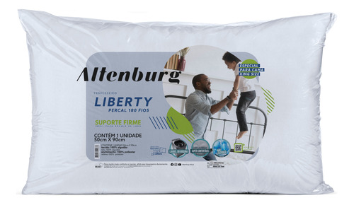 Kit 4 Travesseiros Altenburg Liberty King Super Macio 50x90