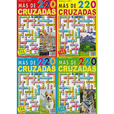 Revista Mas De 220 Cruzadas Pasatiempos Destreza Mental | Meses sin interés