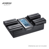 Adaptador De Corriente De 4 Canales Andoer Np-f970 Display C