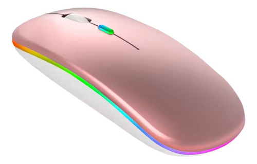 Mouse Inalambrico Recargable 2.4g Bluetooth Luz Led + Regalo