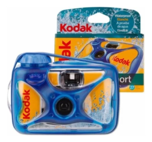 Cámara Desechable Kodak Sport Acuatica Azul/amarilla