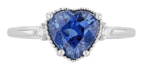 Anillo De Compromiso, Diamante Azul Natural, Certificado 18k