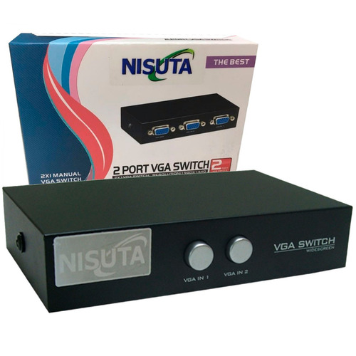 Switch 2 Puertos Vga Nisuta Ns-swvg2 Manual 2 Pc 1 Monitor