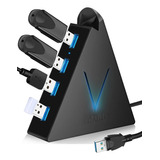 Flyingvhub Hub Usb 3.0 De 4 Puertos, Concentrador Usb Vertic