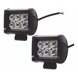 Remate! 2 Exploradoras 6led Cuadradas 7000 Lumens 12v