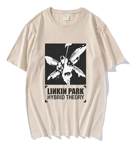 Camiseta De Algodão De Manga Curta Estampada Linkinpark