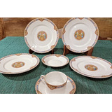 Juego De Platos Playos En Porcelana Limoges 