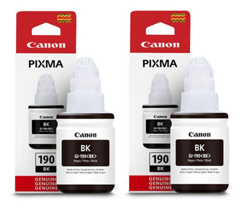 Canon 190 Negros X2 ¡unidades! Gi-190 /bk