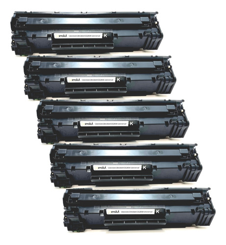 Kit 5x Toner Evolut Compatível C/ Hp Ce285a 85a P1102w M1132