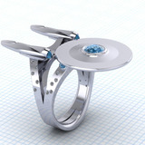 Star Trek - Anillo Spock Logo Insignia Nave Enterprise