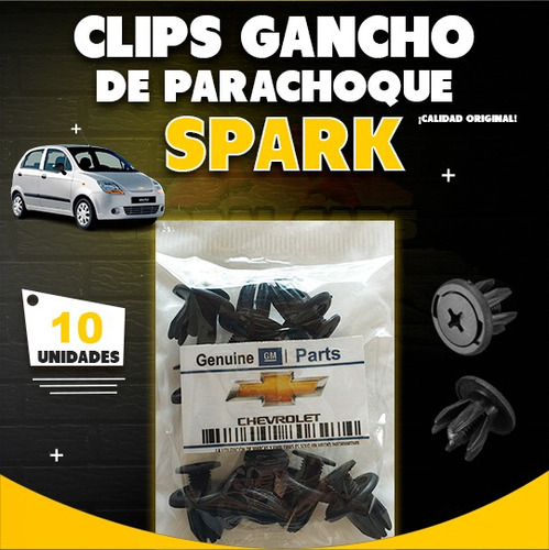 Gancho Clip Carroceria Parachoque Chevrolet Aveo Optra Spark Foto 4