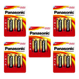 10 Pilhas Alcalinas Panasonic D (grande) Original 5 Cartelas