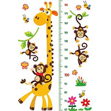 Dekosh Giraffe & Monkeys - Tabla De Pared De Altura Para Ni