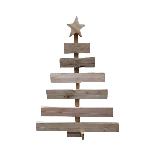 Arbol Navidad 50 Cm Decorativo Madera Vintage Nordico 