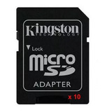 Adaptador Platico Memoria Micro Sd A Sd Kingston X 10 Unid