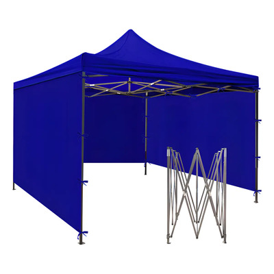 Carpa Toldo Plegable Todostore 3 X 3 Metros Con 3 Paredes Para Jardín Estructura Reforzada Con Lona Impermeable Color Azul | Envío gratis