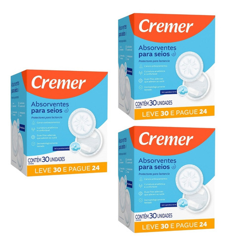 Kit Absorvente Para Seios Cremer 