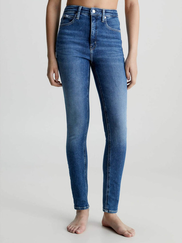 Jeans Azul Skinny High Rise Calvin Klein Jeans De Mujer