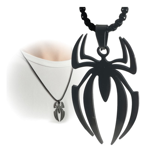 Collar Spiderman Acero Inoxidable Cadena Hombre Araña Regalo