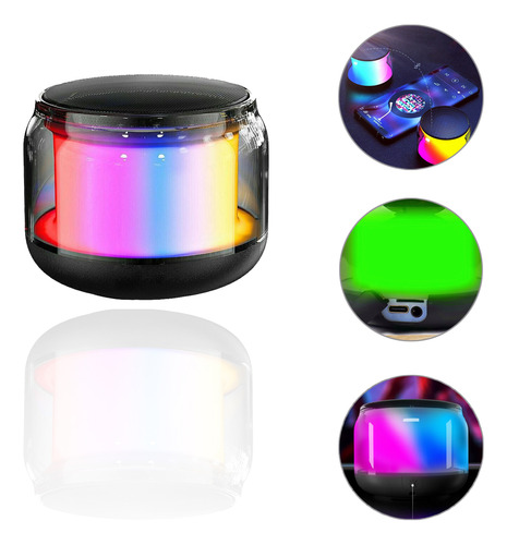 Caixa De Som Bluetooth Iluminação Com Rgb Colorida Versão