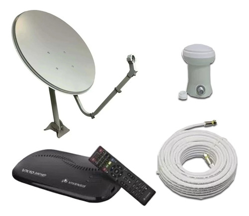 Kit Completo De Antena Ku + Receptor Digital Vx10 Vivensis 