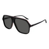 Gucci Gg0734s 001 Square Aviator Negro Gris