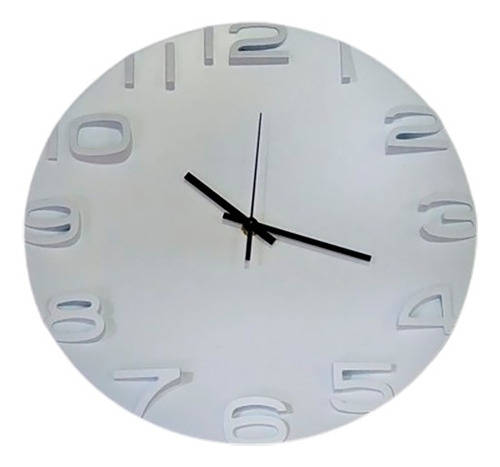 Reloj De Pared Moderno Redondo Con Numeros 35 Cm Sin Bordes