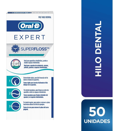 Hilo Dental Oral-b Expert Superfloss Esponjoso 50 Unidades