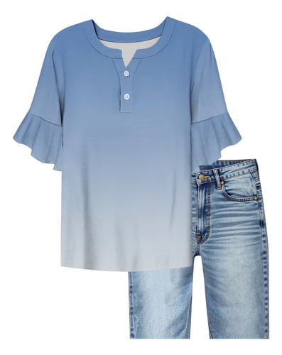 Blusa De Manga Corta Estampada Casual De Alta Calidad Para M